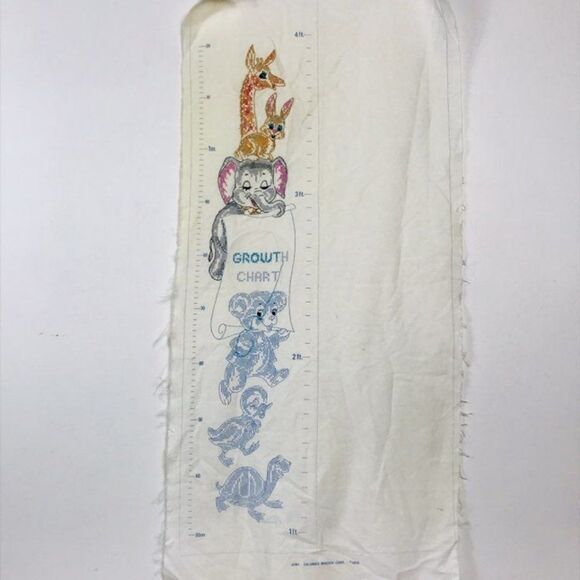 Growth Chart Unfinished Embroidery Vintage - Picture 2 of 7